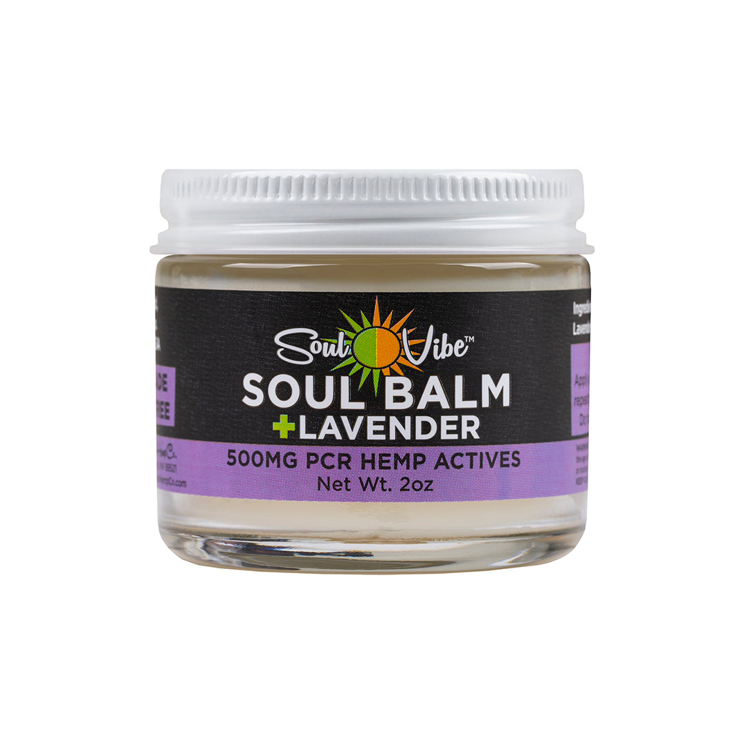 SOUL BALM + LAVENDER 500MG 0.0% THC PCR BROAD SPECTRUM TOPICAL