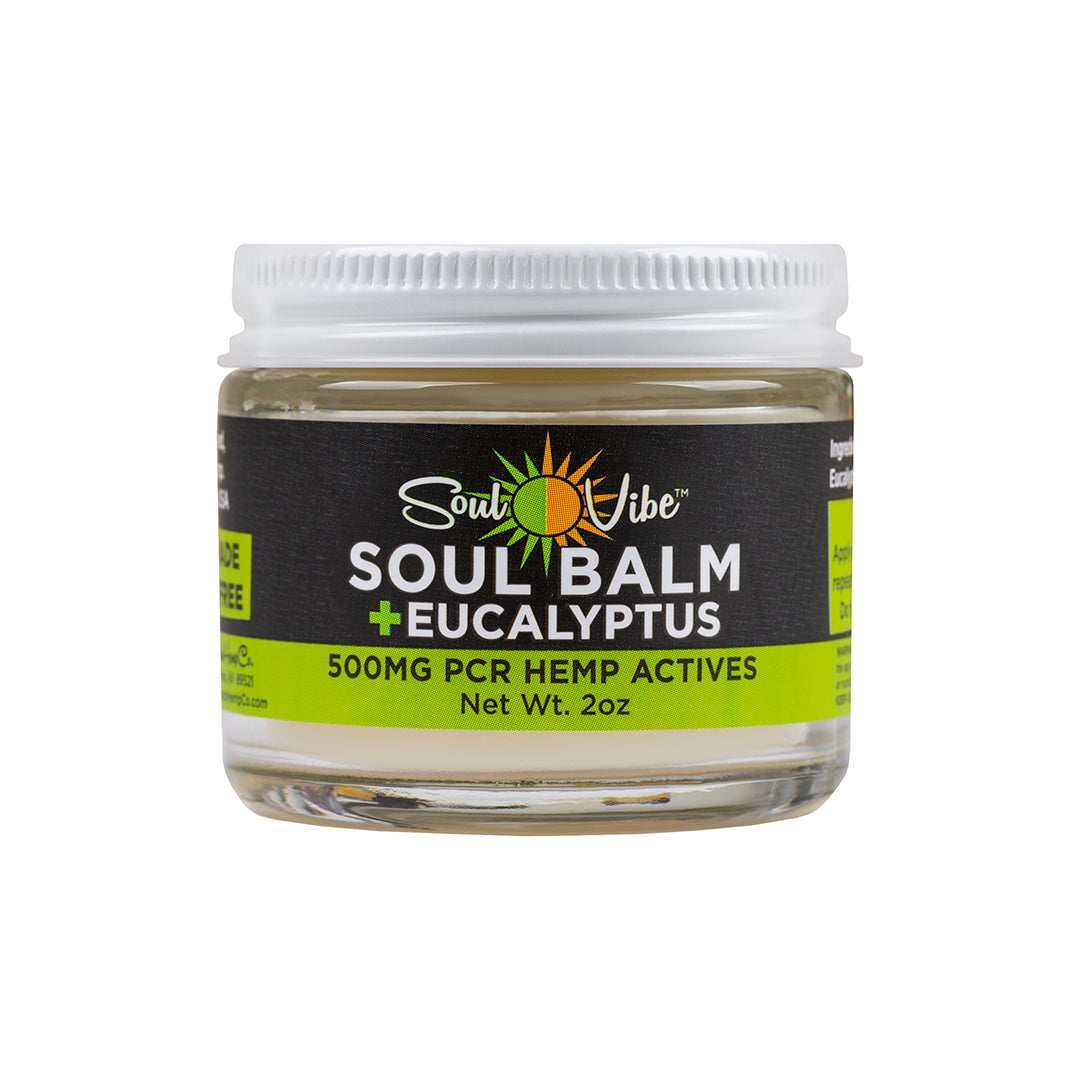 SOUL BALM + EUCALYPTUS 500MG 0.0% THC PCR BROAD SPECTRUM TOPICAL