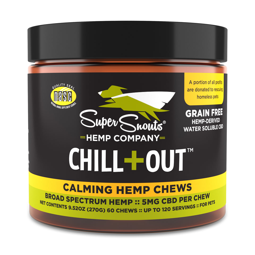 GRAIN FREE CHILL+OUT 60CT BROAD SPECTRUM CALMING HEMP CHEWS