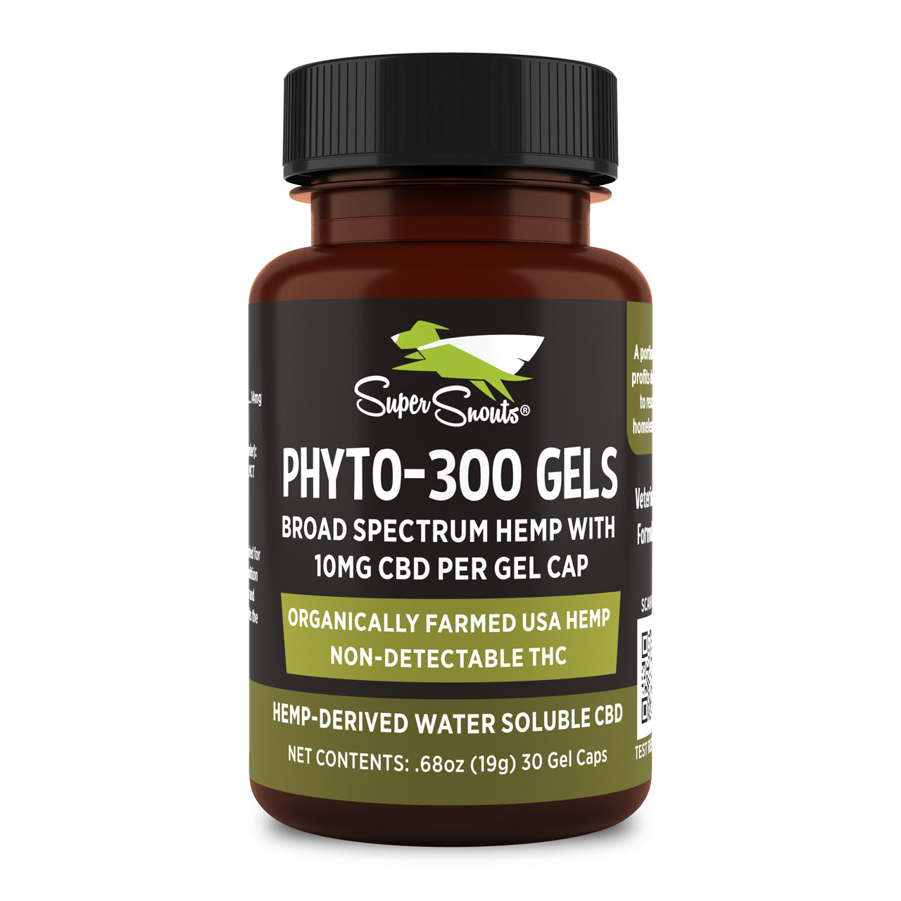 PHYTO-300 GELS :: BROAD SPECTRUM HEMP (10mg CBD per gel cap)